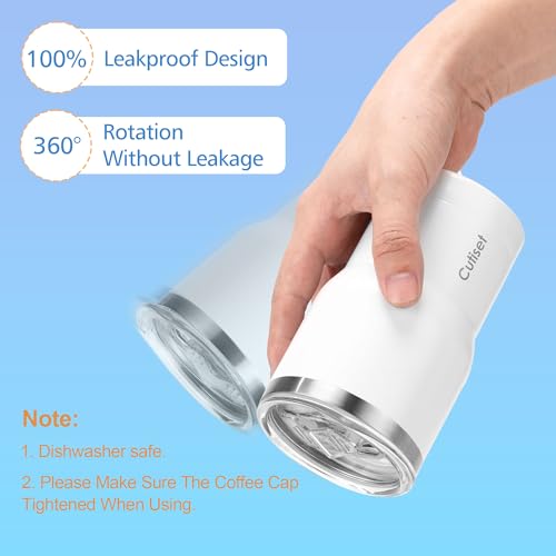 Cutiset 12oz Coffee Tumbler, 2 Pack Insulated Tumblers Bulk,Dishwasher Safe, Iced/Thermo Coffee Mug Cup Gifts for Women Men Couples Car Party Office…