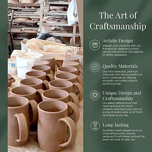 ALWAYS AZUL POTTERY Wide Bottom Travel Mug in Mountain Waves - Handmade Ceramic Coffee Mug - Stylish and Unique Handcrafted Artistic Drinkware - Polished Clay Cups, Great for Coffee, Tea, & More