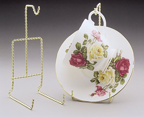 Twisted Gold Tea Cup Holder Set of 2