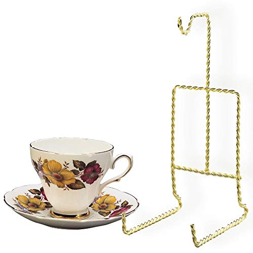 Twisted Gold Tea Cup Holder Set of 2