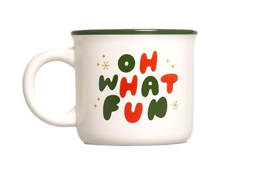 Pearhead Hoh What Fun Christmas Camper Mug, Holiday Coffee Cup, Christmas Home Décor, Holiday Gifts, Seasonal Coffee Mug, Stocking Stuffer Gift Ideas, Microwave And Dishwasher Safe