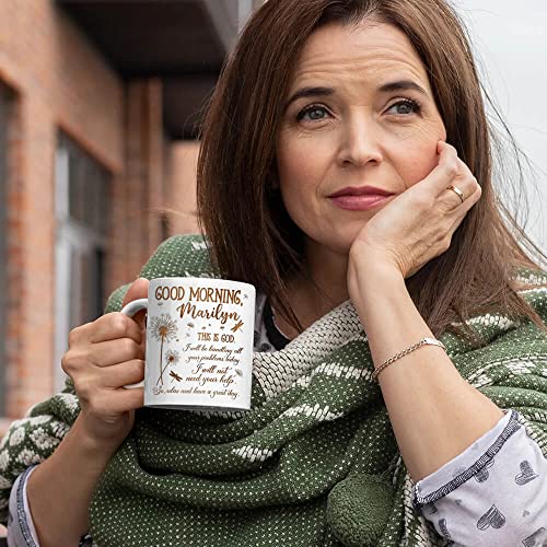 TheUnifury Personalized Christian Mugs For Women - Bible Verse Mug - Religious Tea Cup - Inspirational Mug For Mom Grandma Aunt Sister Wife Friends Coworkers - Good Morning