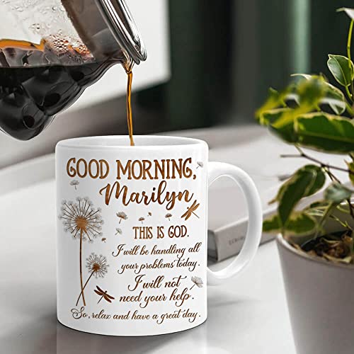 TheUnifury Personalized Christian Mugs For Women - Bible Verse Mug - Religious Tea Cup - Inspirational Mug For Mom Grandma Aunt Sister Wife Friends Coworkers - Good Morning