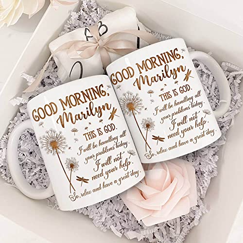 TheUnifury Personalized Christian Mugs For Women - Bible Verse Mug - Religious Tea Cup - Inspirational Mug For Mom Grandma Aunt Sister Wife Friends Coworkers - Good Morning