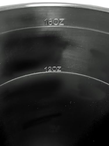 Rolling Sands USA Made 16 oz Reusable Coffee Cups with Lids 6 Pk, To Go Travel Cups, Hot or Cold Drinks, Dishwasher and Microwave Safe, Black