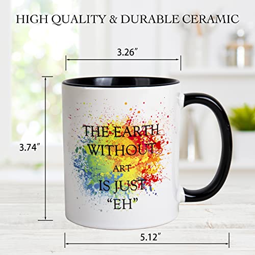 LittleBlueDeer Art Teacher Appreciation Gifts,Artist Coffee Mug for Art Teacher,Artist Coffee Cup for Art Lover Gifts,Art Scarf for Women,Birthday Gifts for Artist