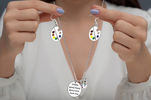 LittleBlueDeer Art Teacher Appreciation Gifts,Artist Coffee Mug for Art Teacher,Artist Coffee Cup for Art Lover Gifts,Art Scarf for Women,Birthday Gifts for Artist