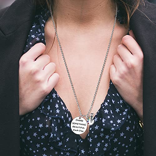 LittleBlueDeer Art Teacher Appreciation Gifts,Artist Coffee Mug for Art Teacher,Artist Coffee Cup for Art Lover Gifts,Art Scarf for Women,Birthday Gifts for Artist