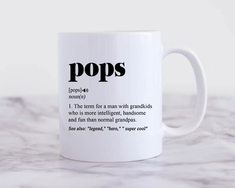Pops Definition Mug - Pops Coffee Mug - Pops Mug - Pops Gift - Promoted To Pops - Best Popsmug - Best Pops Ever 11oz