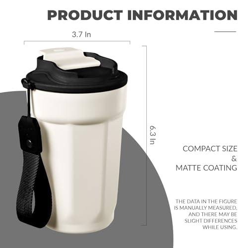 Puraville 12oz Insulated Travel Coffee Tumbler