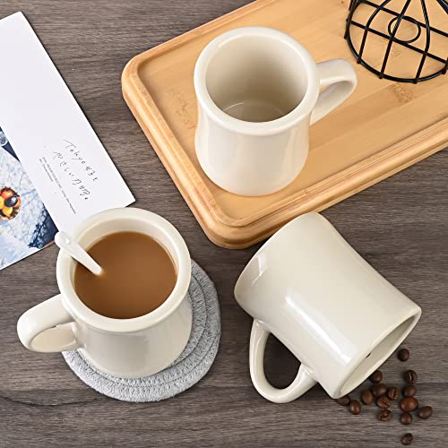 Ceramic Coffee Mug Set with Spoons & Coasters