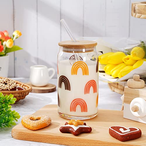 Boho 4-Pack Ice Coffee Cups with Lids