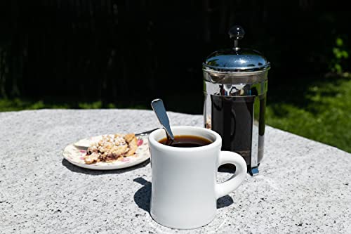 Retro White Ceramic Diner Mug - 10 Ounce