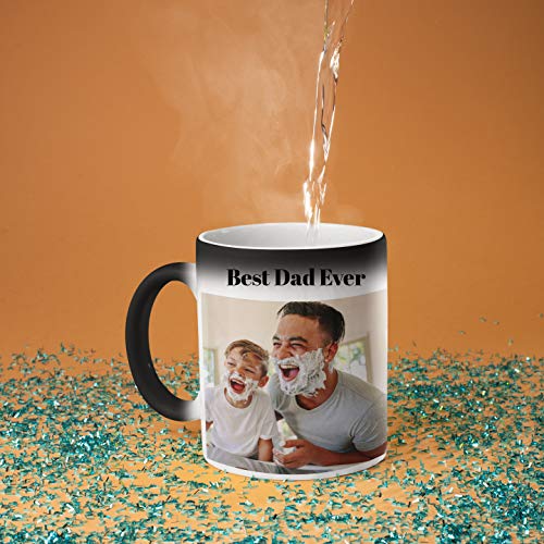 11oz Personalized Magic Coffee Mug with Photo, Picture - Heat Sensitive Custom Coffee Mug | Color Changing Cups, Tazas Magicas Personalizadas