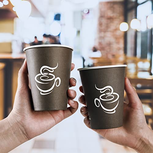 LITOPAK 240 Pack 12 oz Paper Cups, Disposable Coffee Cups, Paper Drinking Cups, Brown Disposable Cups, Paper Hot Coffee Cups, Paper Coffee Cups for Party, Picnic, Travel, and Events.