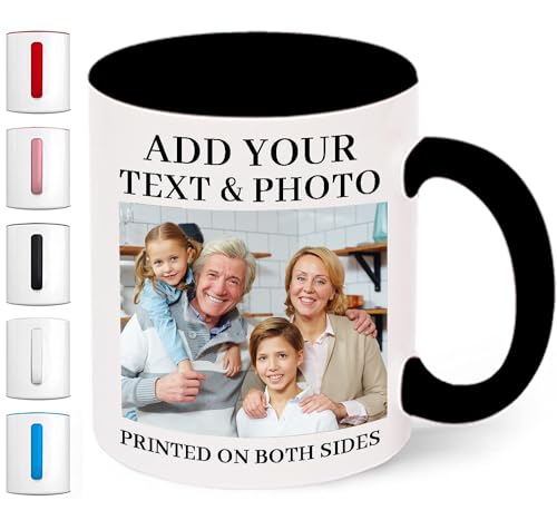 Aeekdook Custom Mug with Pictures, 11oz Personalized coffee Mug Gifts for Men Women, Multiple Colors Photo Mug Personalized Picture, Custom Mugs for Birthday Wedding Gift, tazas personalizadas