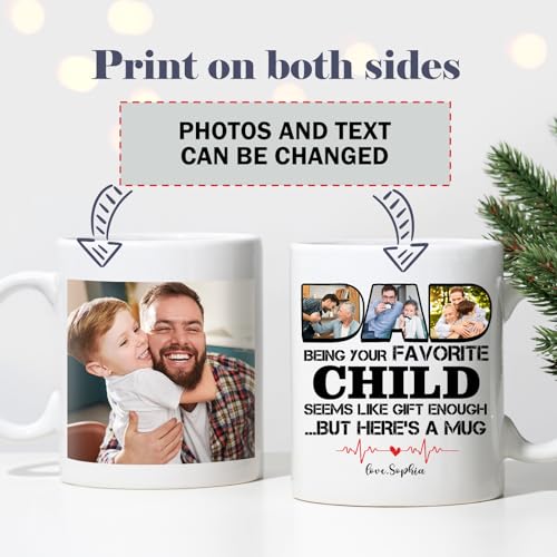 Aeekdook Custom Mug with Pictures, 11oz Personalized coffee Mug Gifts for Men Women, Multiple Colors Photo Mug Personalized Picture, Custom Mugs for Birthday Wedding Gift, tazas personalizadas