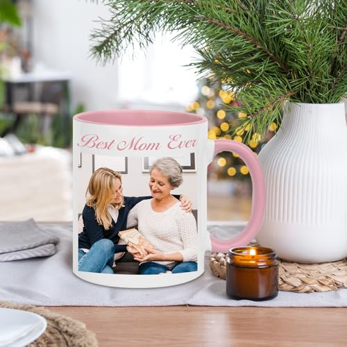 Aeekdook Custom Mug with Pictures, 11oz Personalized coffee Mug Gifts for Men Women, Multiple Colors Photo Mug Personalized Picture, Custom Mugs for Birthday Wedding Gift, tazas personalizadas