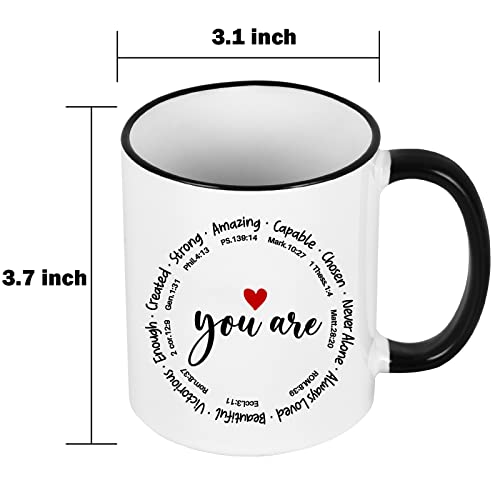 Cabtnca Christian Gifts for Women, You Are Amazing Coffee Mugs for Women, Religious Gifts, Inspirational Spiritual Faith Gifts for Women, Birthday Christmas Gifts for Friends Coworkers, 11Oz