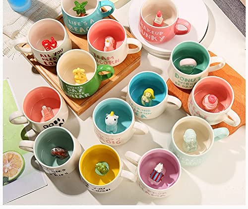 Arawat Sloth Mug Gift Funny Coffee Mug 3d Animal Sloth Mug Ceramic 350 ml Tea Mug with Spoon & Coaster Coffee Mug Cute Coffee Mug Birthday Gift for Friend Women Men