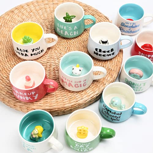 Arawat Sloth Mug Gift Funny Coffee Mug 3d Animal Sloth Mug Ceramic 350 ml Tea Mug with Spoon & Coaster Coffee Mug Cute Coffee Mug Birthday Gift for Friend Women Men