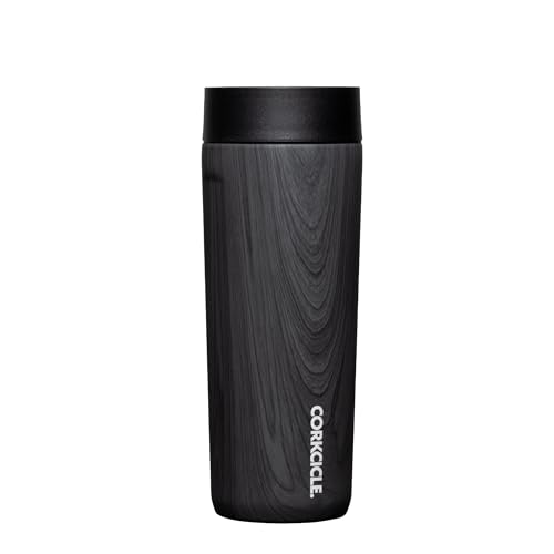 Corkcicle Commuter Cup Travel Mug with 360° Sip Lid, Burnt Wood, 17 oz – Insulated Coffee Mug with Lid Keeps Beverages Cold 18 Hours, Hot 5 Hours – Cupholder Friendly & Spill-Proof Slim Tumbler