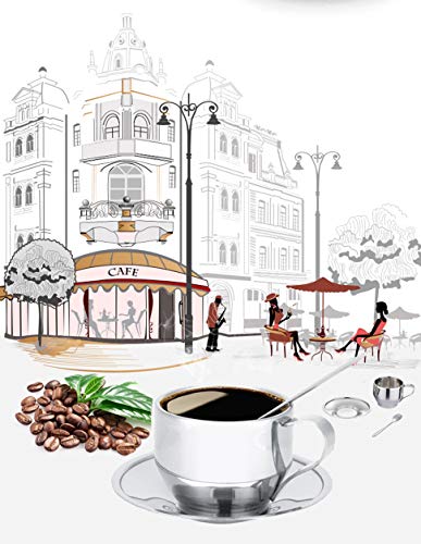 Jasni Stainless Steel Coffee Mug Set with Spoon