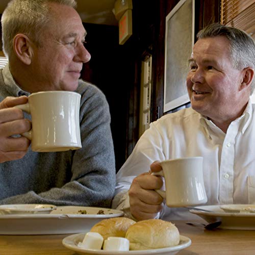 Retro Off White Stoneware Coffee Mug Set 6