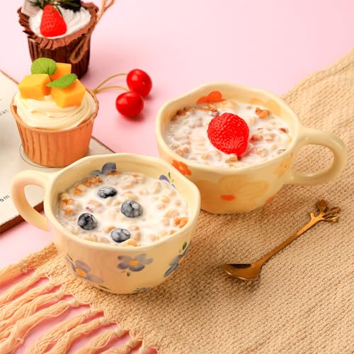 Cute Strawberry Ceramic Mug - Retro Aesthetic Design