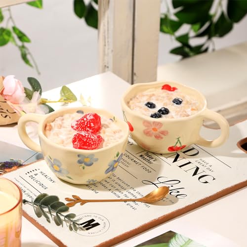 Cute Strawberry Ceramic Mug - Retro Aesthetic Design