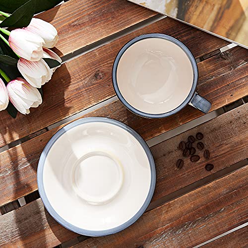 Vintage 12 oz Ceramic Latte Art Coffee Mug