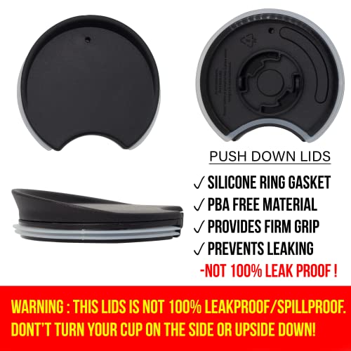 MIE Replacement Lid for Coffee Mug & Tea Cup - Competible With Starbucks Ceramic Travel Mug 10oz / 12oz / 16oz, Tumbler Lid, Mug Lid, Cup Lid