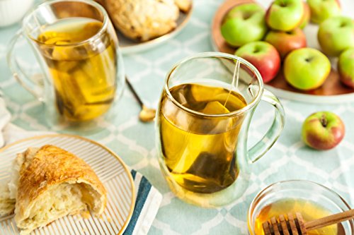 JoyJolt Caleo Collection Glass Coffee Cups Double Wall Insulated Mugs Set Of 2 Glasses (10 oz,300ml)