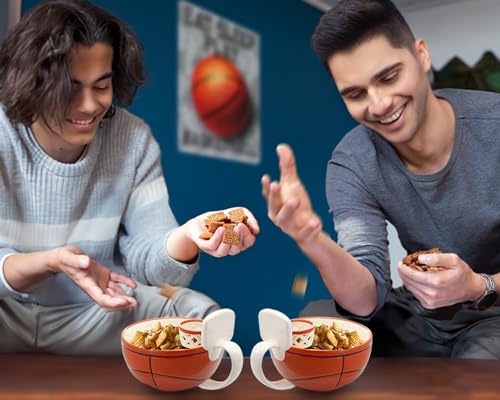 MAX'IS Creations The Mug with a Hoop, Basketball Mug Novelty Mug w Mini Hoop, Big Funny Coffee Mug, Coach Gift, Basketball Gifts for Boys 8-12 12-14, Basketball Accessories, 16oz