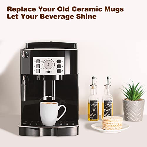 Large White Coffee Mug with Handle for Office