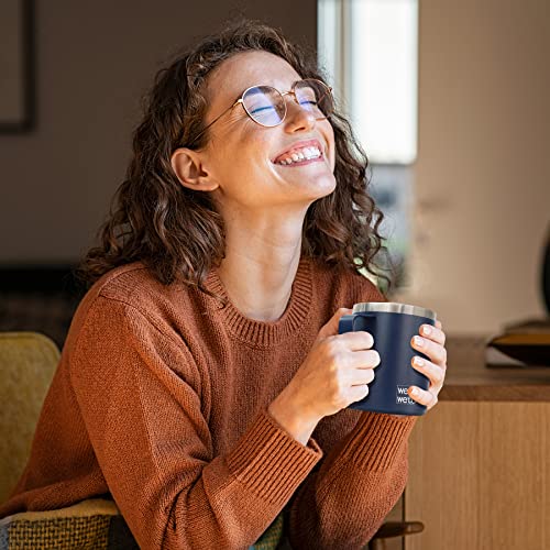 Navy Blue Insulated Travel Coffee Mug 14 oz
