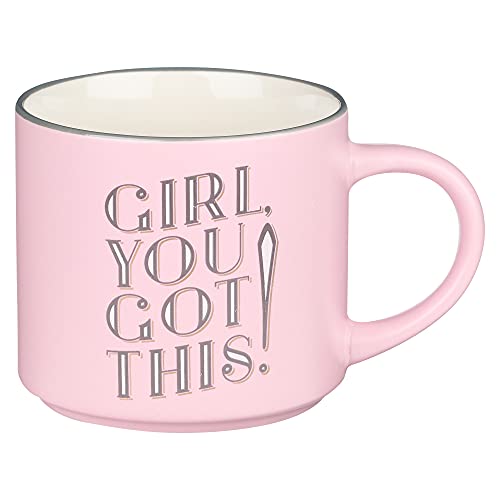 Bless Your Soul XL Pink Coffee Mug Girl You Got This, Funny Birthday Gifts for Women, Mom, Co-worker Boss Lady Mug, Retro-Inspired Designs - 15oz Cup
