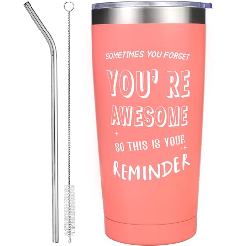 Panspace Inspirational Gifts for Women, Thank You Gifts for Women, 20oz You Are Awesome Tumbler Gifts Coffee Cup Travel Mugs, Birthday Gifts Friendship Gifts for Women Coworkers Friends Female