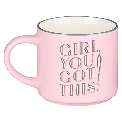 Bless Your Soul XL Pink Coffee Mug Girl You Got This, Funny Birthday Gifts for Women, Mom, Co-worker Boss Lady Mug, Retro-Inspired Designs - 15oz Cup