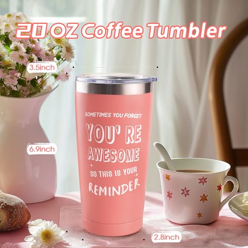Panspace Inspirational Gifts for Women, Thank You Gifts for Women, 20oz You Are Awesome Tumbler Gifts Coffee Cup Travel Mugs, Birthday Gifts Friendship Gifts for Women Coworkers Friends Female