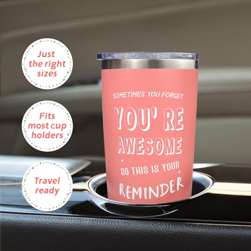 Panspace Inspirational Gifts for Women, Thank You Gifts for Women, 20oz You Are Awesome Tumbler Gifts Coffee Cup Travel Mugs, Birthday Gifts Friendship Gifts for Women Coworkers Friends Female