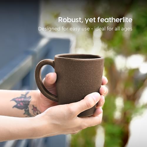 Eha Earth-Friendly Classic Coffee Mug | 10 Oz | Made with Rice Husk & Bamboo Fibers | Microwave Safe | for Hot & Cold Coffee, Milk & Tea Cup | Matte Finish Mugs | Coffee