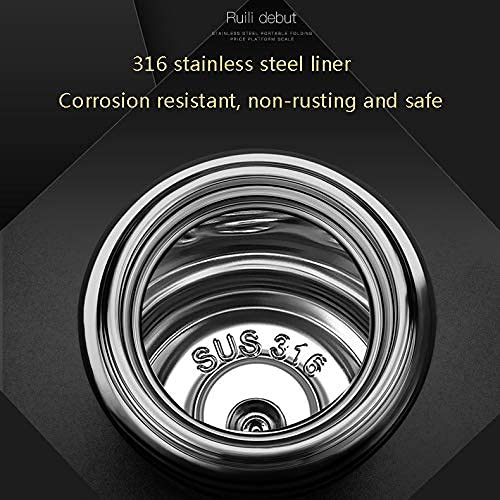 YPCOO 15 oz Double Wall Glass Tea Bottle, Portable Vacuum-Insulated Thermal Tea Bottle, Tea Tumbler with Infuser (black)