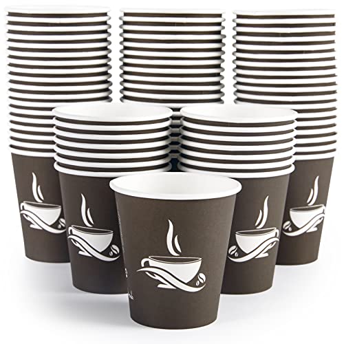 LITOPAK 270 Pack 10 oz Paper Cups, Disposable Coffee Cups, Paper Drinking Cups, Brown Disposable Cups, Paper Hot Coffee Cups, Paper Coffee Cups for Party, Picnic, Travel, and Events.