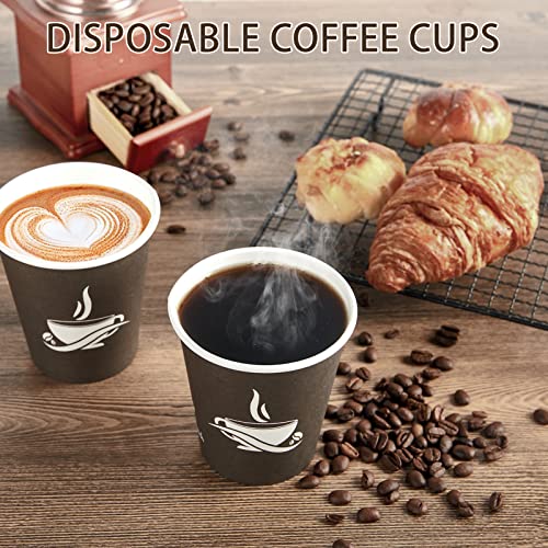 LITOPAK 270 Pack 10 oz Paper Cups, Disposable Coffee Cups, Paper Drinking Cups, Brown Disposable Cups, Paper Hot Coffee Cups, Paper Coffee Cups for Party, Picnic, Travel, and Events.