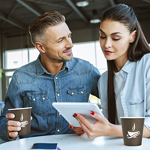 LITOPAK 270 Pack 10 oz Paper Cups, Disposable Coffee Cups, Paper Drinking Cups, Brown Disposable Cups, Paper Hot Coffee Cups, Paper Coffee Cups for Party, Picnic, Travel, and Events.