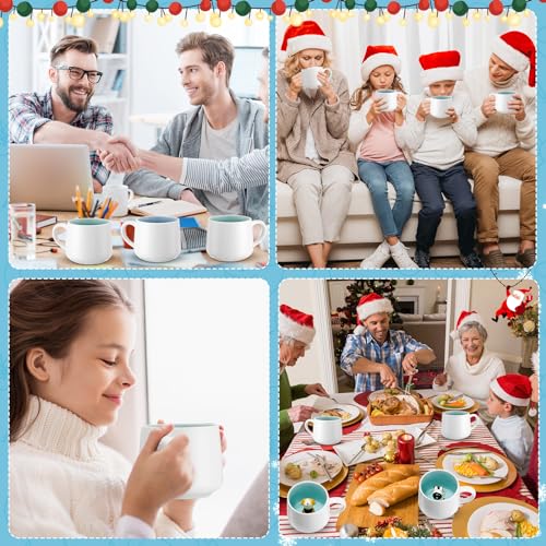 Uiifan 6 Pcs Animal Inside Cup Bulk Cute Mugs for Kids Gifts 13.5 oz Ceramic 3D Coffee Mug Penguin Cow Owl Dog Zebra Mugs Cartoon Figurine Teacup for Friend Boy Girl Kids Women Men, 6 Design