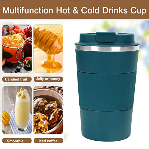 Coffee Mug 12oz - Insulated Coffee Travel Mug Spill Proof with Leakproof Lid Vacuum Stainless Steel Thermos Coffee Tumblers to GO, Reusable Coffee Cup for Men and Women for Hot & Cold Drinks