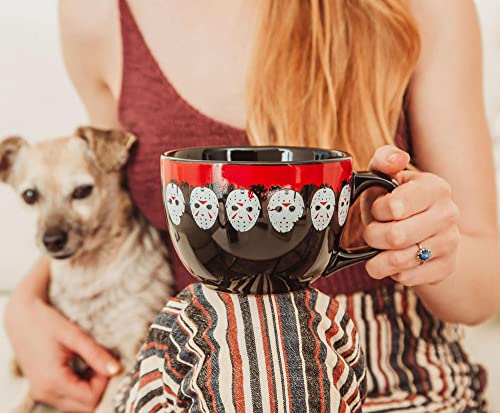 Jason Mask Ceramic Soup Mug - 24 Ounce