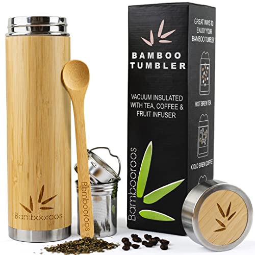Insulated Bamboo Travel Tea Mug with Infuser